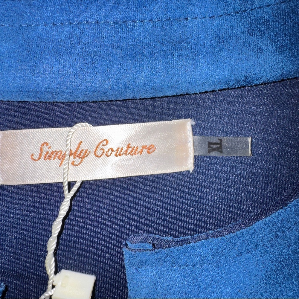 Simply Couture Blue Embroidered Jacket NWT - Picture 4 of 6
